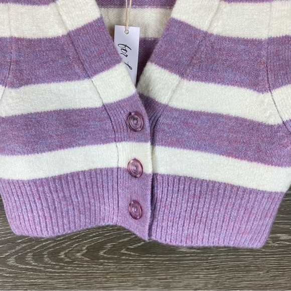 For Love & Lemons Maud Cropped Sweater Vest NWT  Size XS - Picture 2 of 6